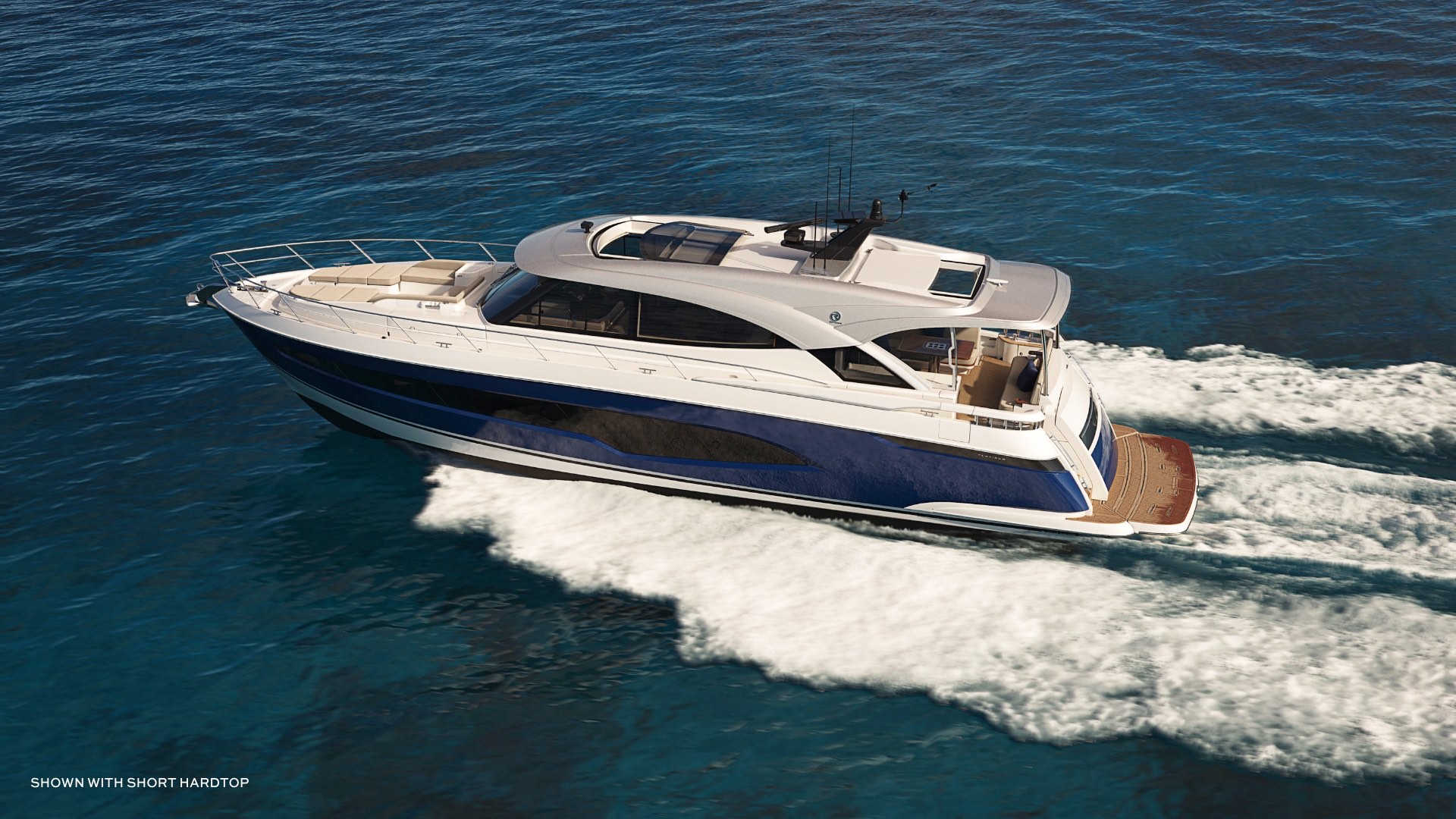 Riviera 6200 Sport Yacht running offshore