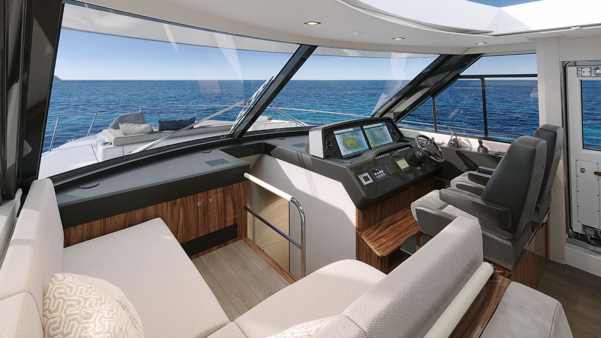 Riviera 6200 Sport Yacht saloon